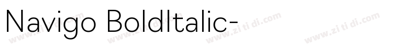Navigo BoldItalic字体转换